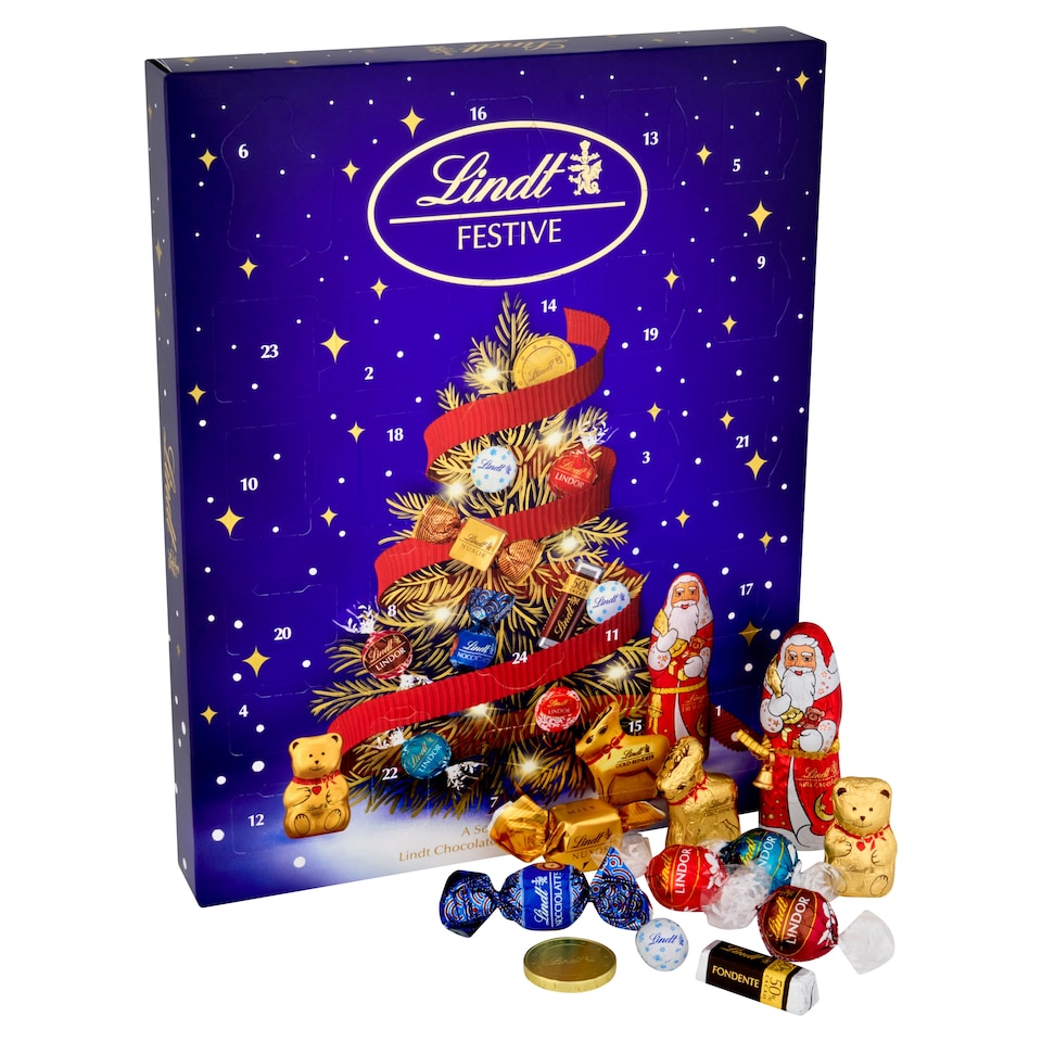 image 1 of Lindt Festive Selection Chocolate Advent Calendar 289g