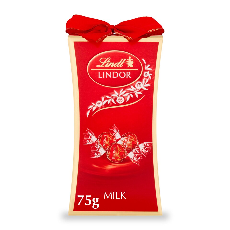 image 1 of Lindt Lindor Milk Chocolate Gift Box With Bow 75G