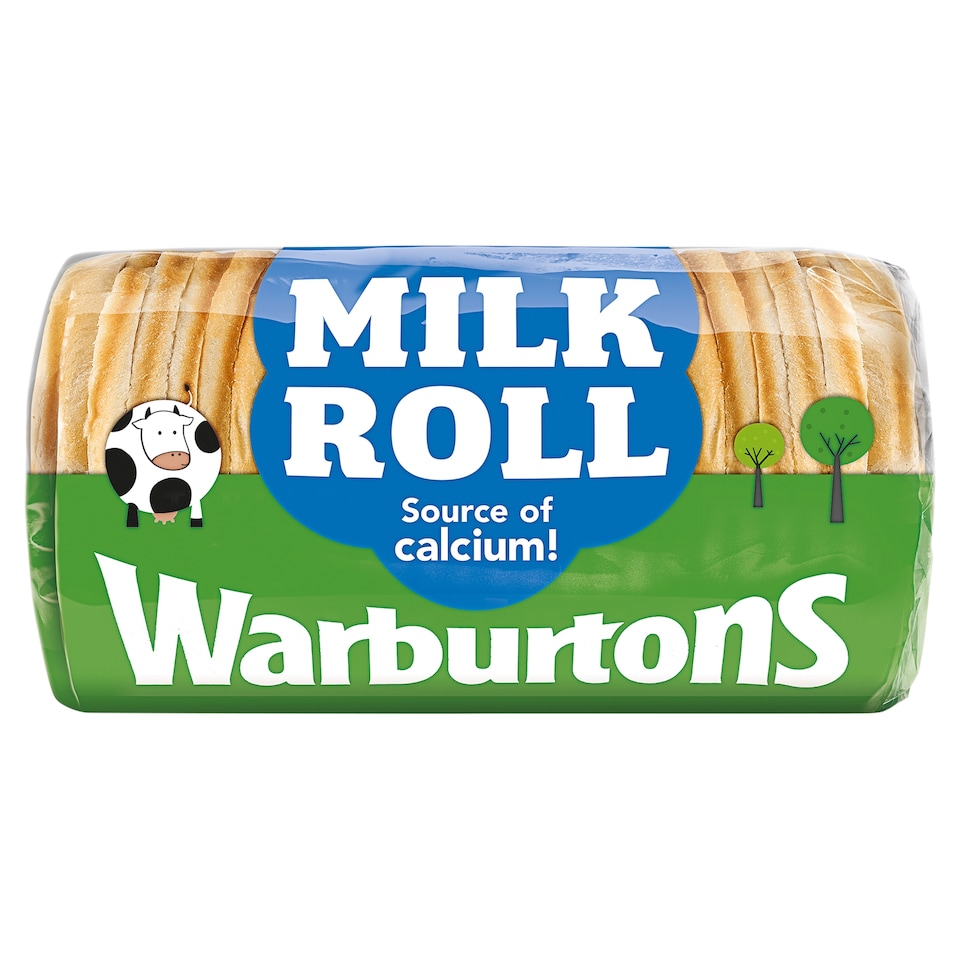 image 1 of Warburtons Milk Roll Soft White Bread 400g