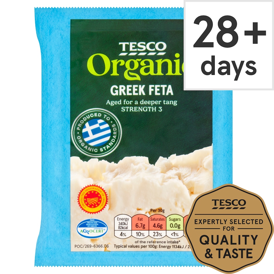 Tesco Organic Greek Feta Cheese 200 G