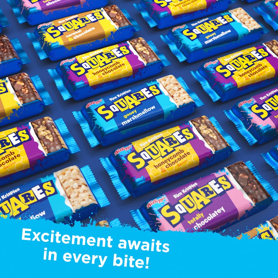 image 1 of Kellogg's Rice Krispies Squares Marshmallow Snack Bars Multipack, 4x28g