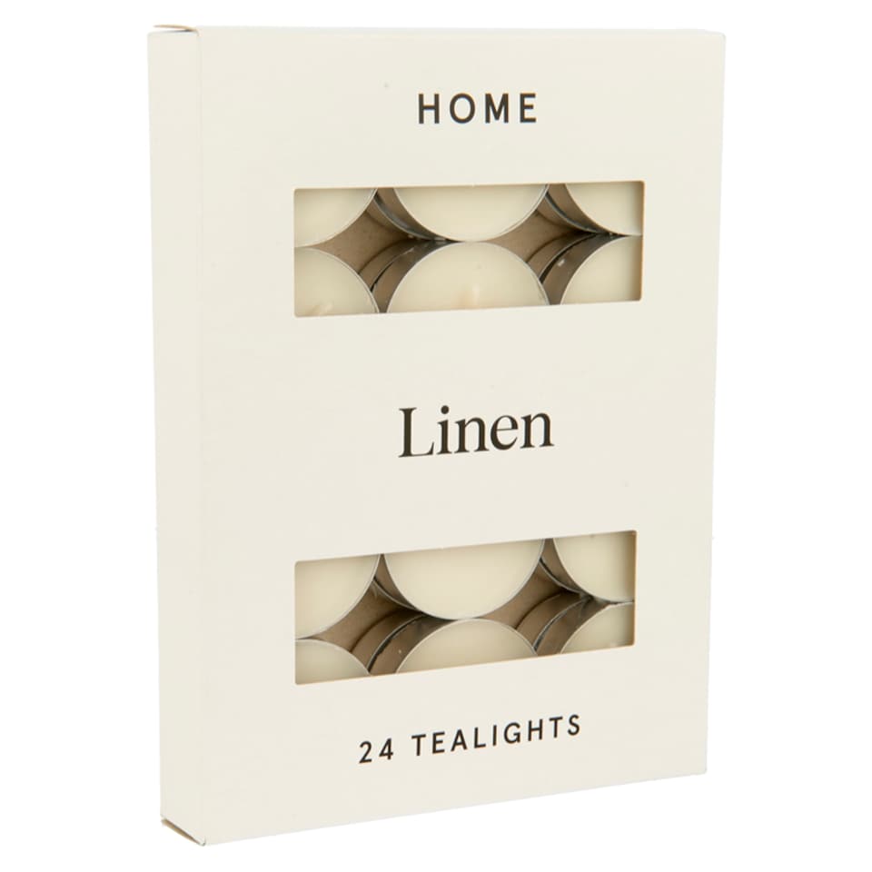 F&F Home Scented Tealights Linen 24 Pack