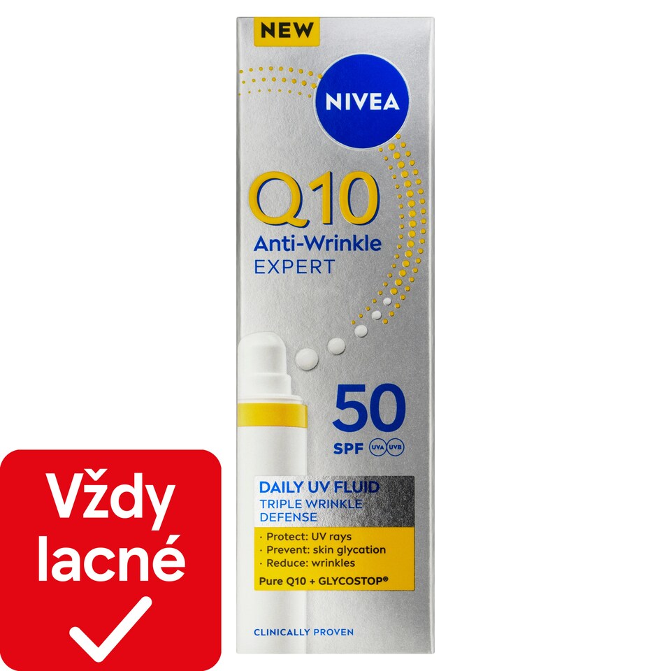obrázok 1 z Nivea Q10 Anti-Wrinkle Expert denný UV fluid proti vráskam OF 50 40 ml