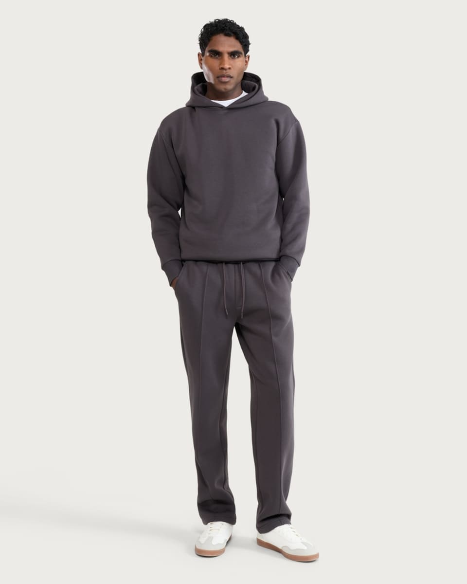 image 1 of F&F Cotton Rich Seam Detail Drawstring Joggers in Grey