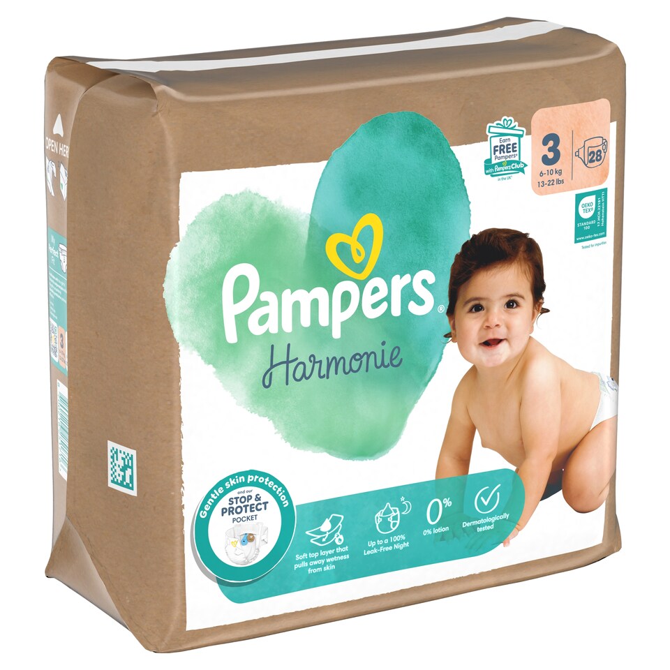 Pampers Harmonie Pelenka, Méret: 3, 28 Pelenka, 6kg-10kg  1. kép