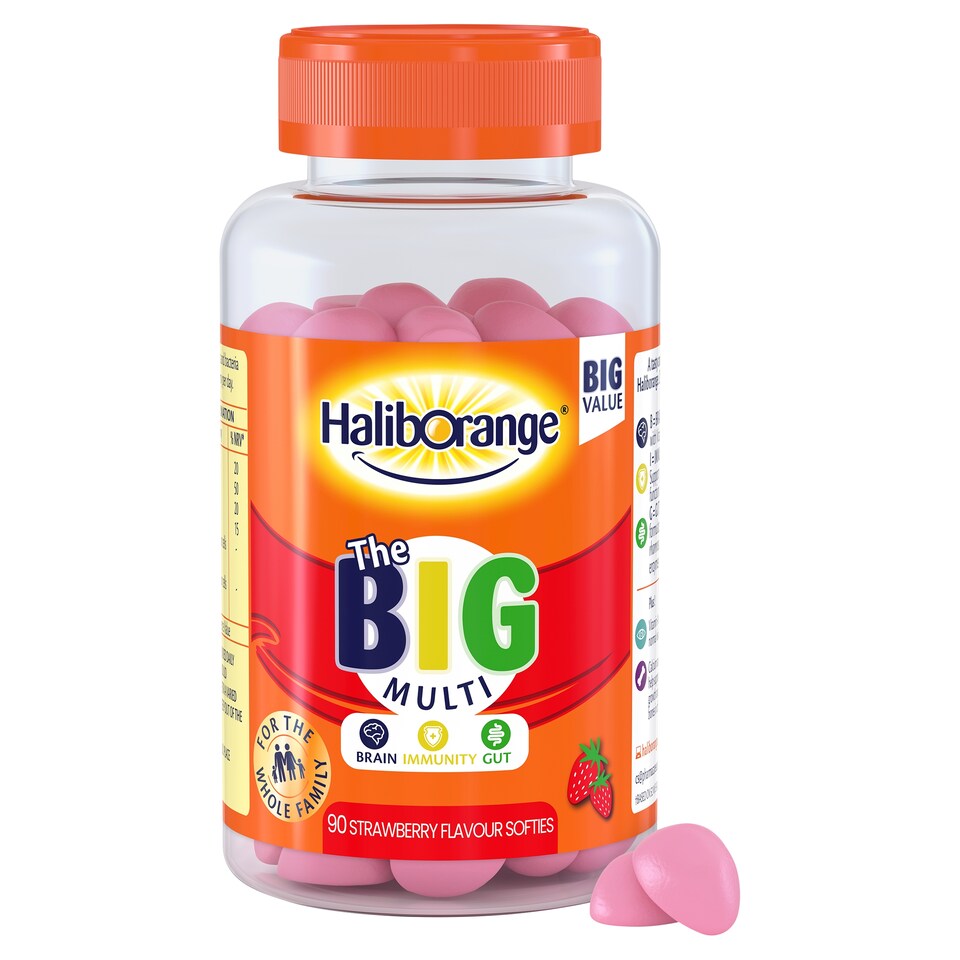 image 1 of Haliborange The Big Multi Softies - Strawberry Flavour 90s