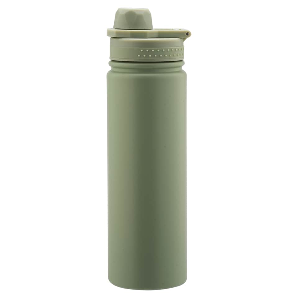 image 1 of Tesco Green, Pink & Grey Dual Water Bottle 650ML Assorted