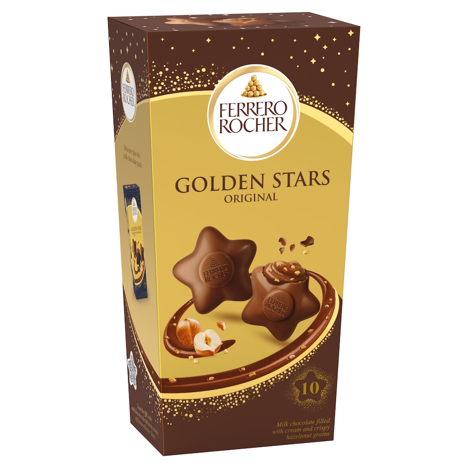 image 1 of Ferrero Rocher Golden Stars Milk Chocolate and Hazelnut 115g