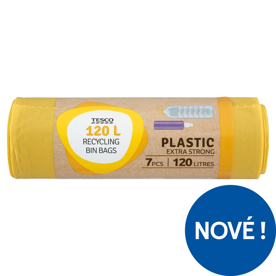 Tesco Recycling Bin Bags 120L 7 pcs