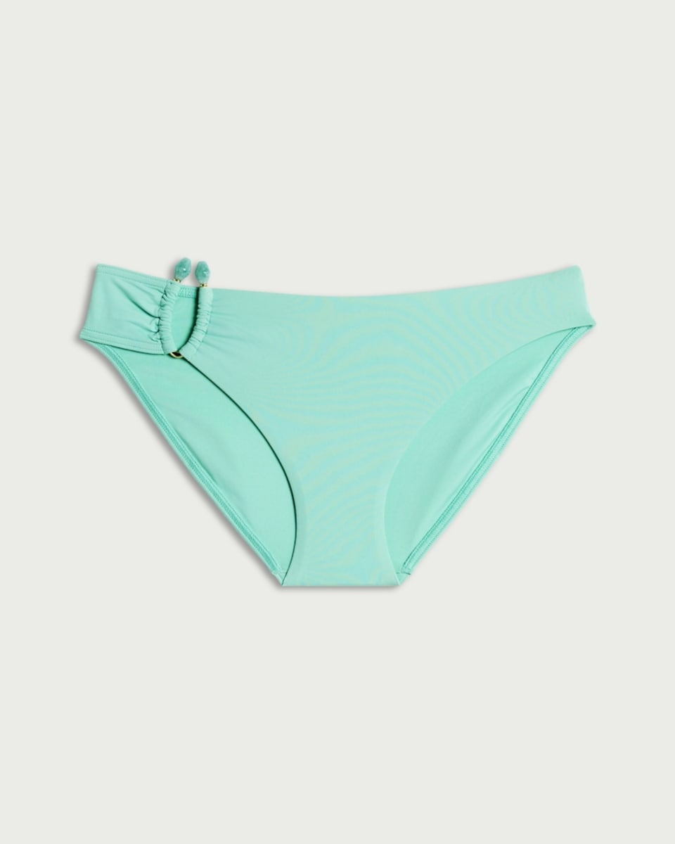 image 1 of F&F Bead Detail Bikini Bottoms in Green