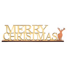 Tesco Gold Merry Christmas Sign Room Decorative