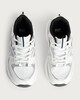image 2 of F&F Girls Mesh Panel Lace-Up Trainers in Multi White