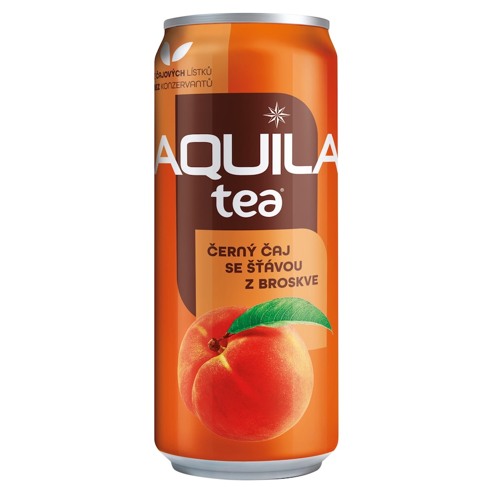 Aquila Černý čaj se šťávou z broskve 330ml