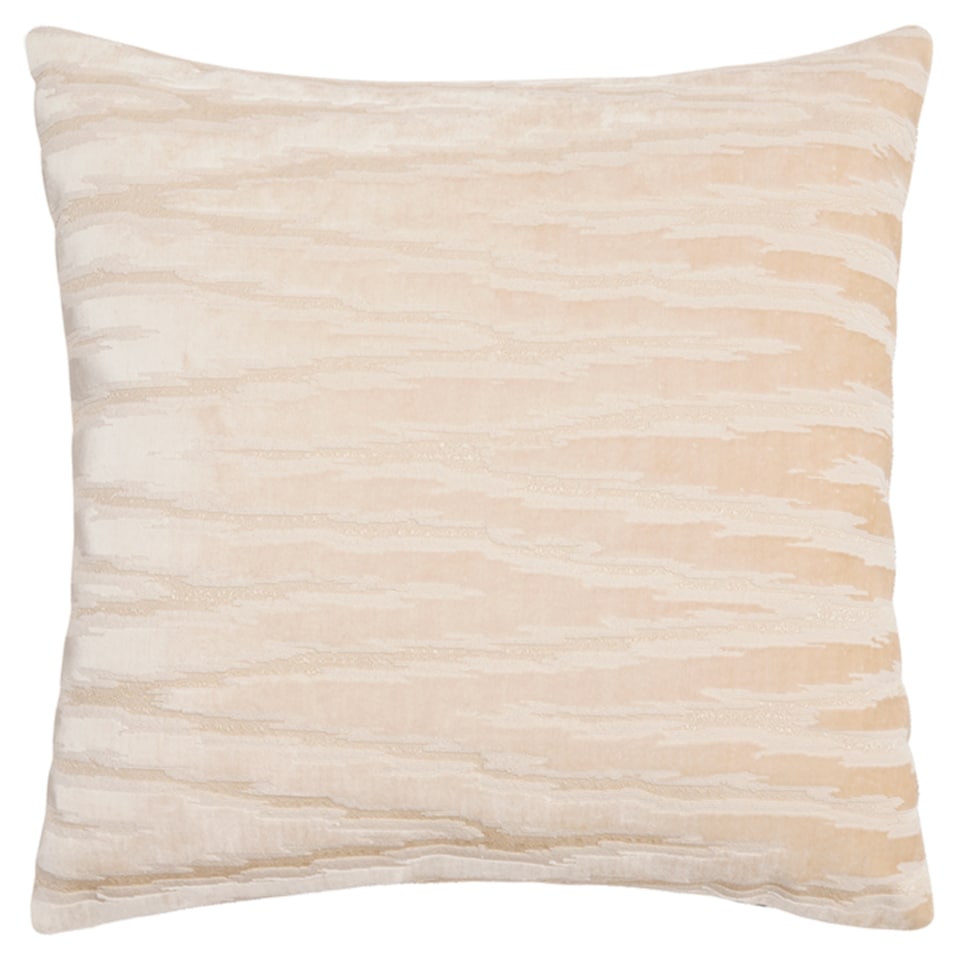 Fox & Ivy Cut Velvet Cream Cushion