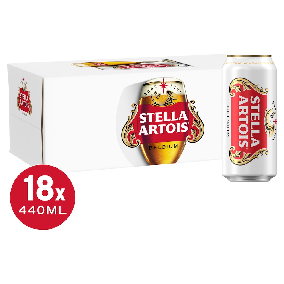 Stella Artois Lager 18X440ml