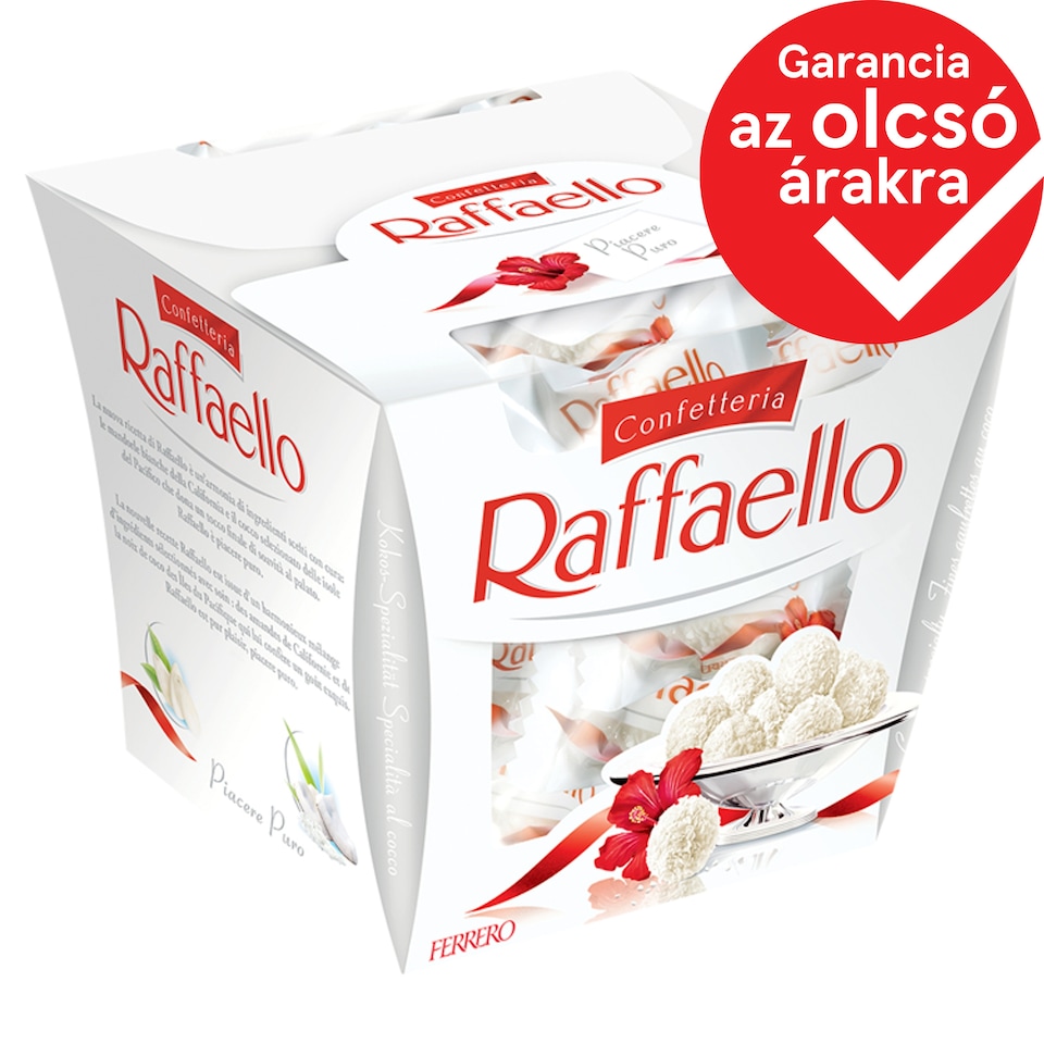 Raffaello Crisp Coconut Speciality with Smooth Coconut Filling and a Whole Almond 150 g