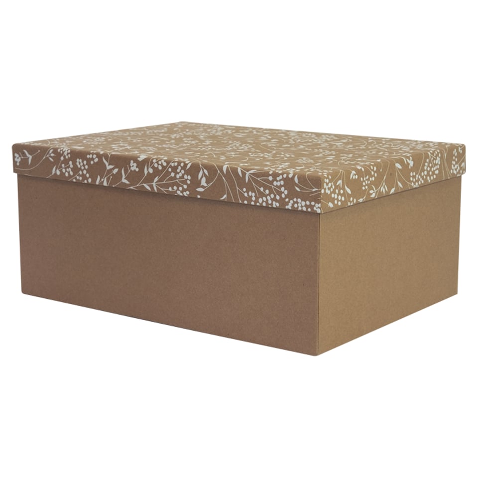 Tesco Floral Kraft Box Large
