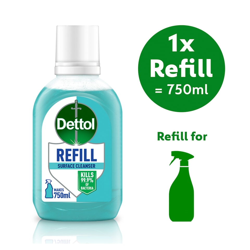 image 1 of Dettol Original Antibacterial Surface Cleanser Refill Spray 50ml