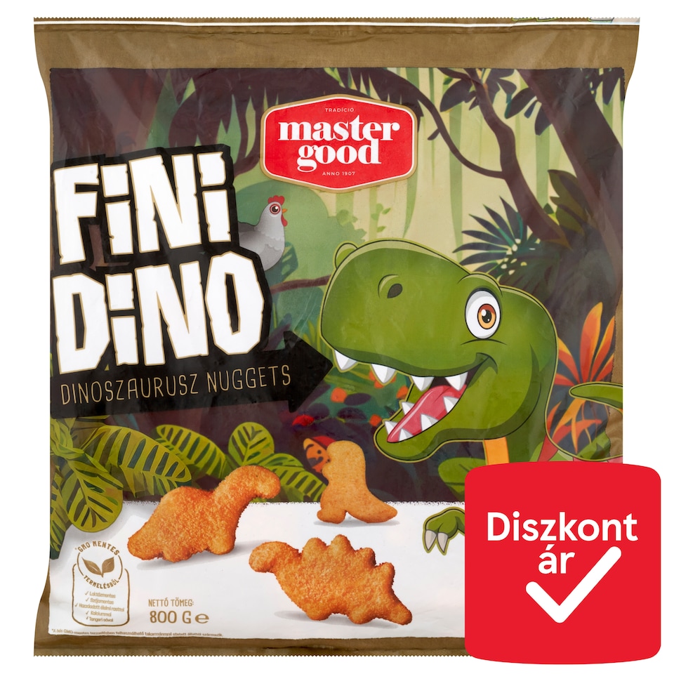 image 1 of Master Good Fini Dino Dinosaurus Nuggets Quick-Frozen Pre-Cooked Chicken Breast 800 g