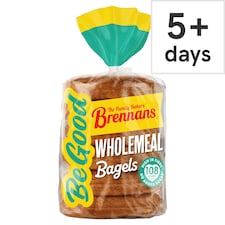 Brennans 6 Be Good Wholemeal Bagels 270g