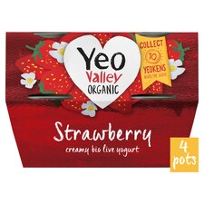 Yeo Valley Strawberry Yogurt 4X120g
