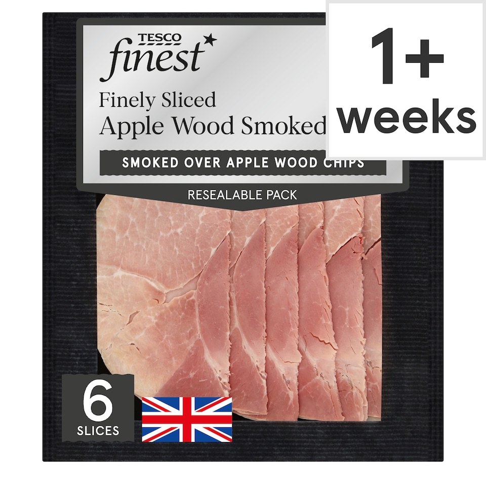Tesco Finest Finely Sliced Apple Wood Smoked Ham 120g
