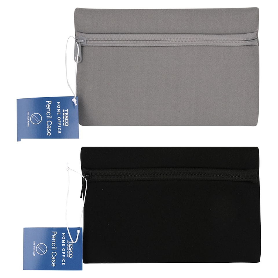 Tesco Stationery Flat Classic Small Pencil Case