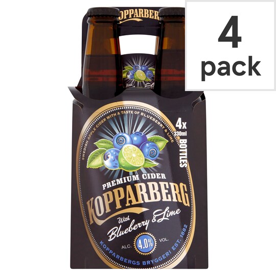 Kopparberg Blueberry Cider 4X330ml Bottle Tesco Groceries