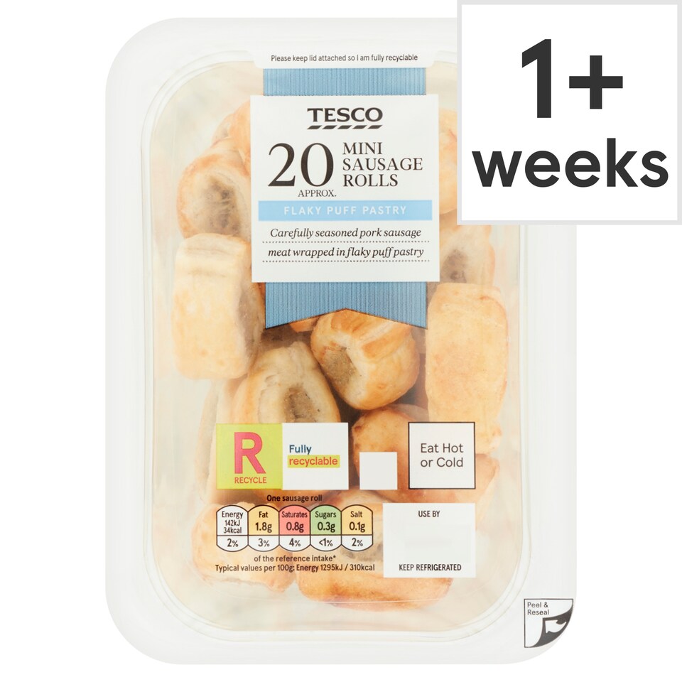 Tesco Mini Sausage Rolls 20 Pack 220g