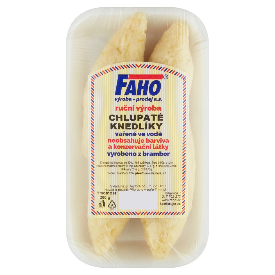 Obrázek 1 pro produkt Faho Chlupaté knedlíky 200g