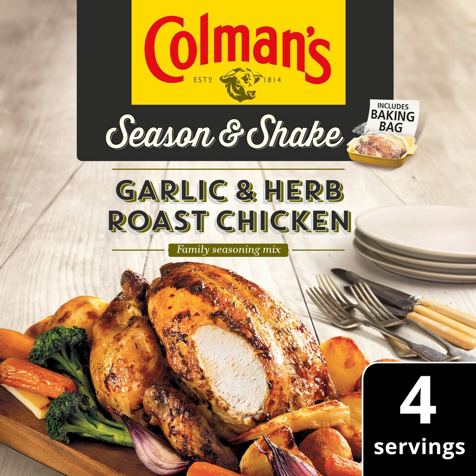 image 1 of Colman's Season & Shake Garlic & Herb Roast Chicken Mix 32G