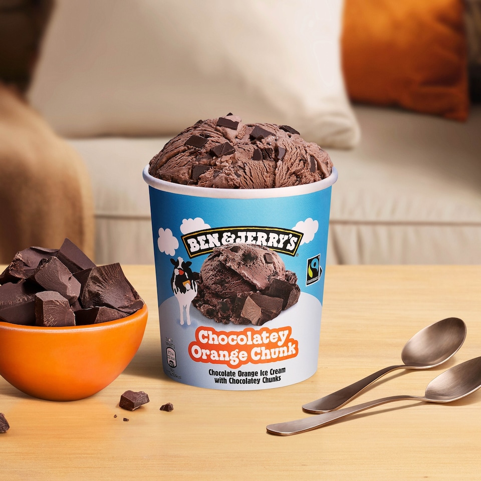 image 1 of Ben & Jerry’s Chocolatey Orange Chunk Ice Cream Tub 465ml