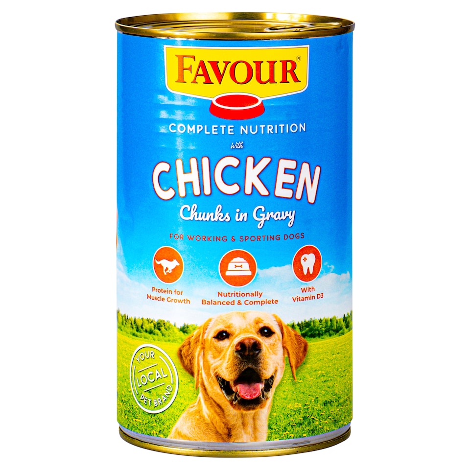 Favour Chicken Chunks In Gravy Dog Food 415G