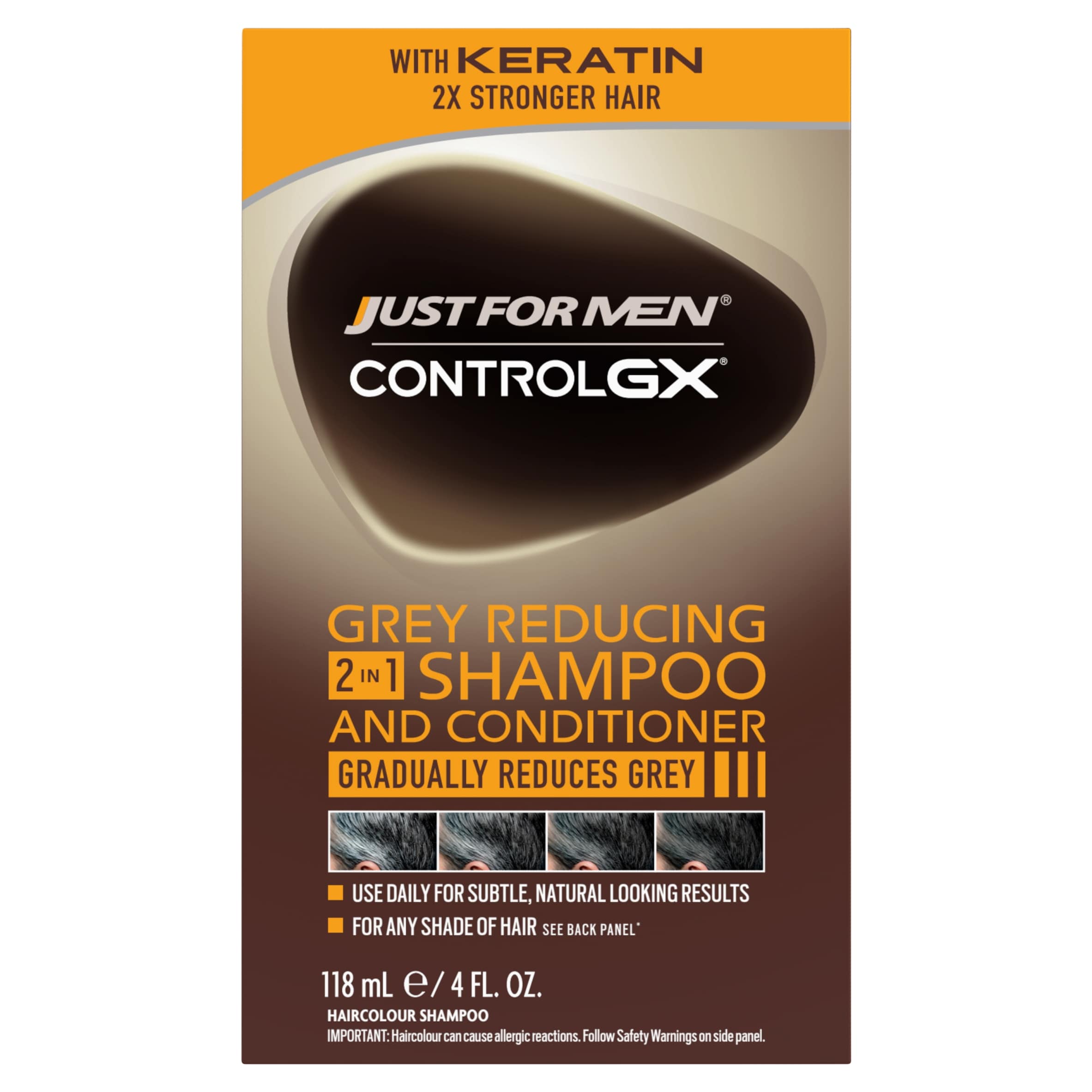 Just For Men Gx Grey Reducing 2 In 1 Shampoo Conditioner 118Ml