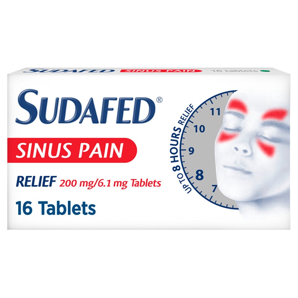 image 1 of Sudafed Sinus Pain Relief Tablets - Ibuprofen, Phenylephrine Hydrochloride 16s
