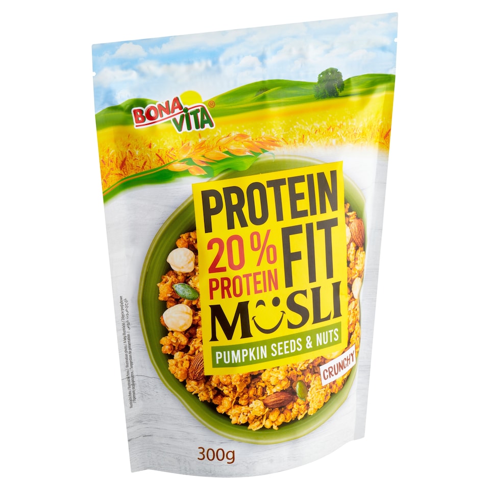 Bonavita Protein Fit ropogós proteines müzli, dióval és tökmaggal 300 g