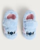 image 2 of Disney Lilo & Stitch Embroidered Fluffy Slippers in Pink