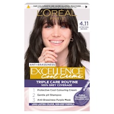 L'Oreal Paris Excellence Core 4.11 Ultra Ash Brown Permanent Hair Dye