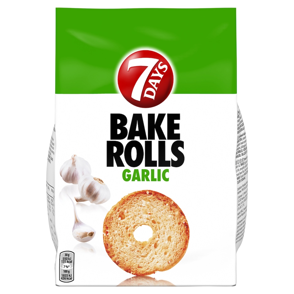 7 Days Bake Rolls - Garlic 150g