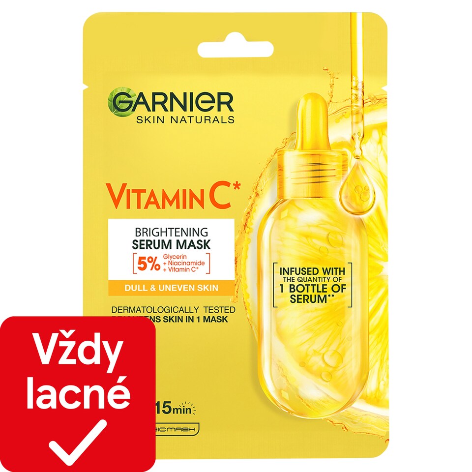 Garnier Skin Naturals Brightening Tissue Mask with Vitamin C, 28 g