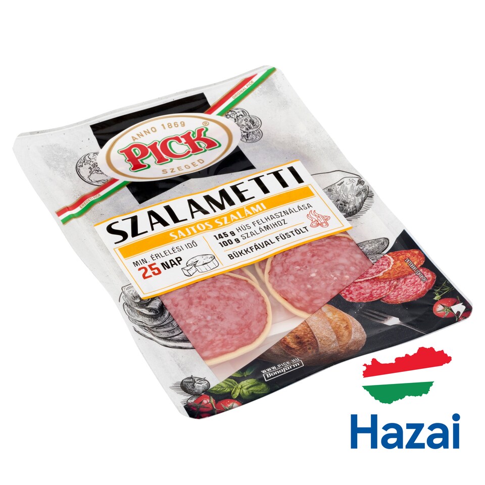 PICK Szalametti szeletelt sajtos szalámi 60 g