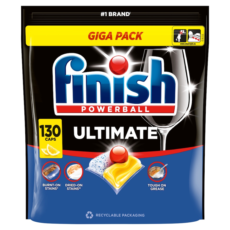 Finish Ultimate kapsuly do umývačky riadu - Lemon 130 ks