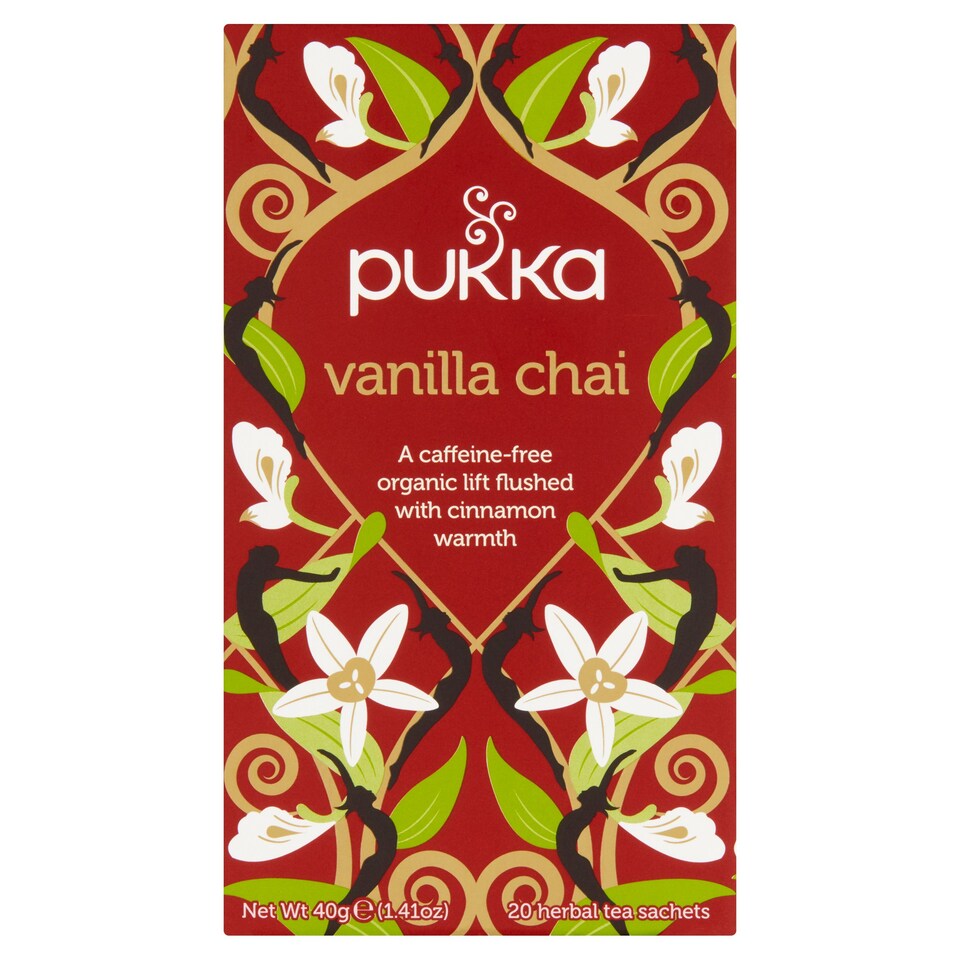 Pukka Organic Vanilla Chai 20 Tea Bags 40G Tesco Groceries