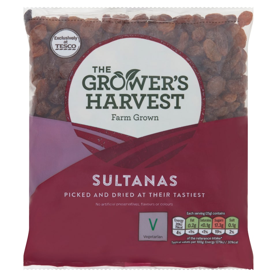 Growers Harvest Sultanas 375G