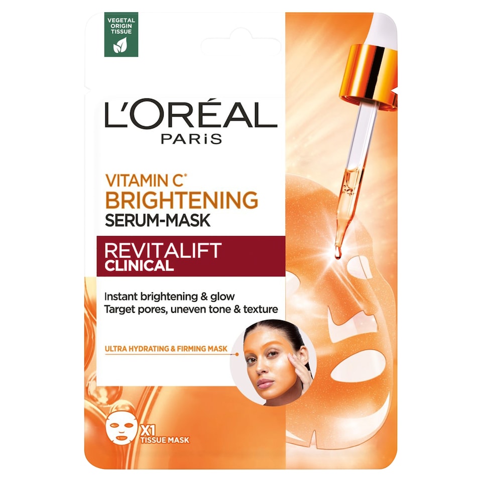 image 1 of L'Oreal Paris Revitalift Clincal Vitamin C Brightening Serum Mask 26g