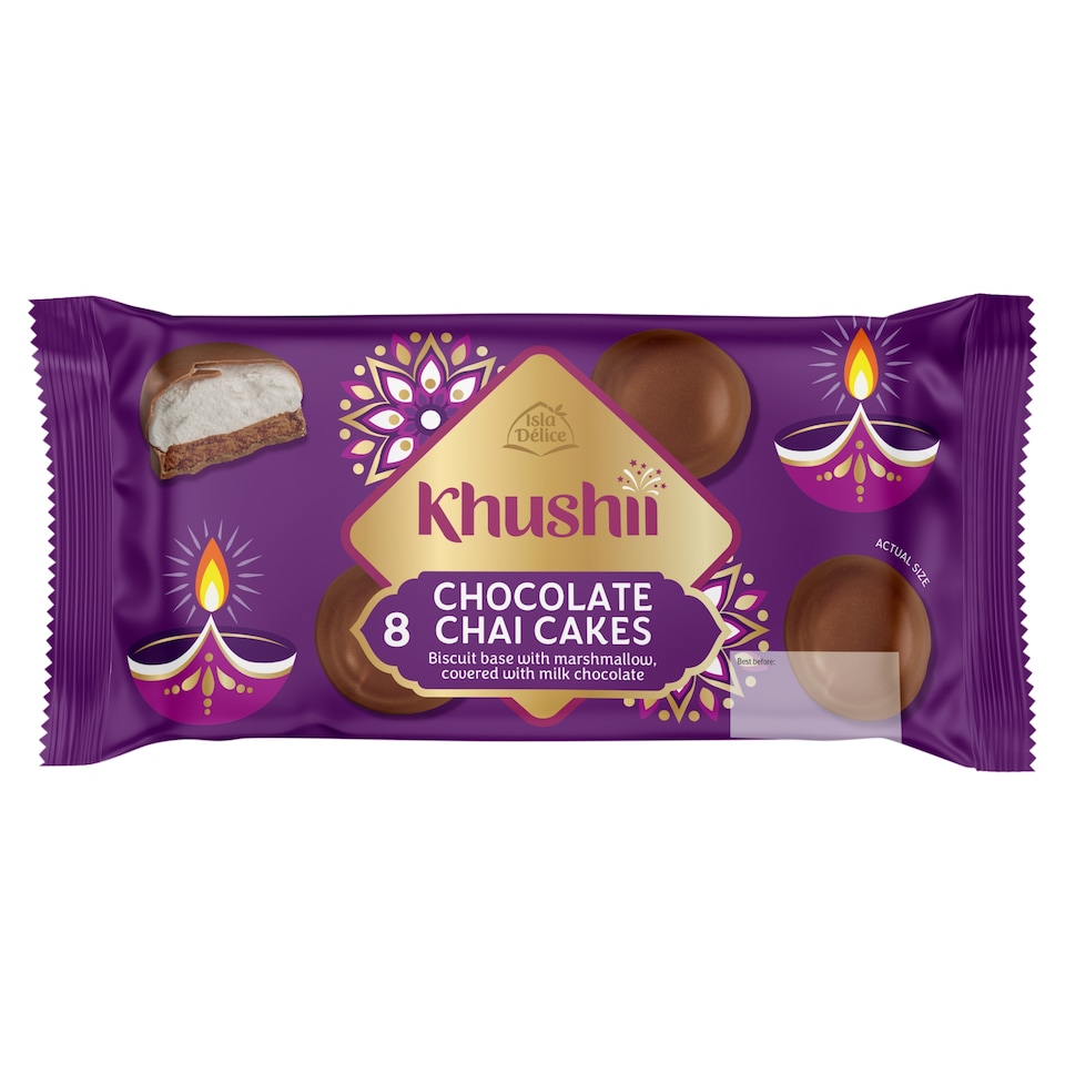Isla Delice Khushii 8 Chocolate Chai Cakes 142g