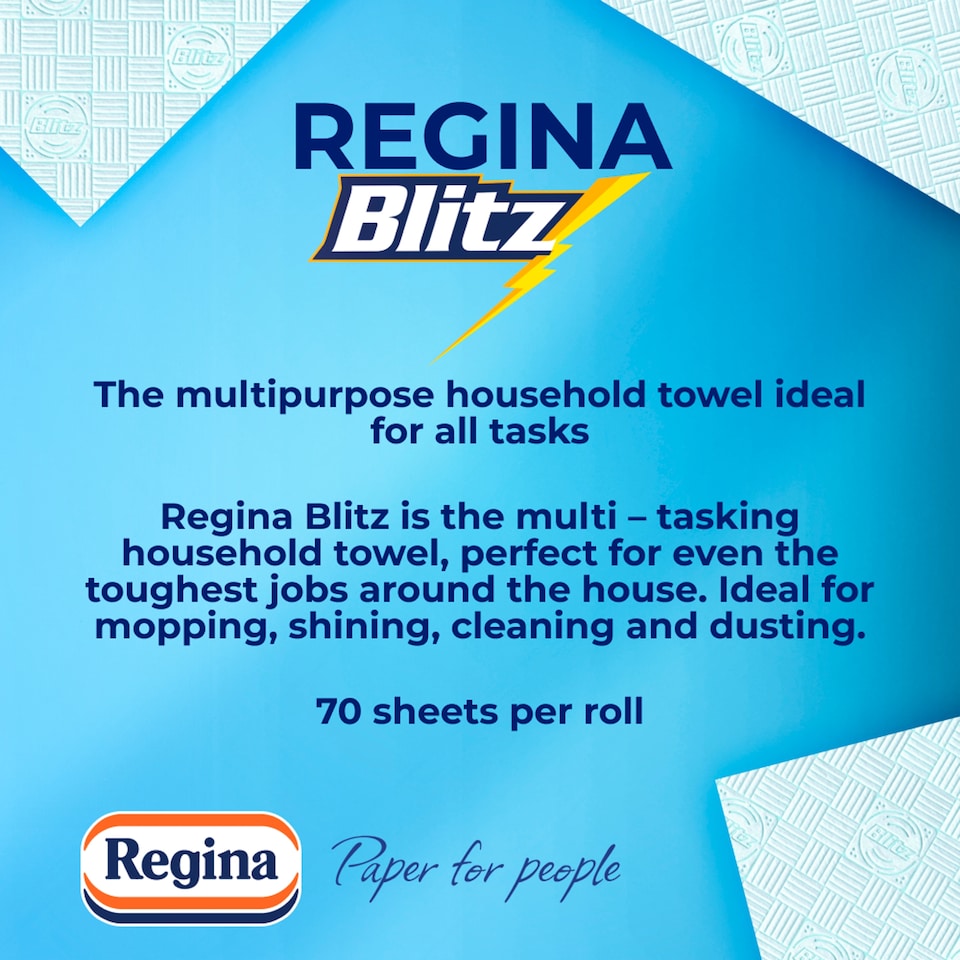 image 1 of Regina Blitz Kitchen Roll 210 Supersized Sheets 3 Roll