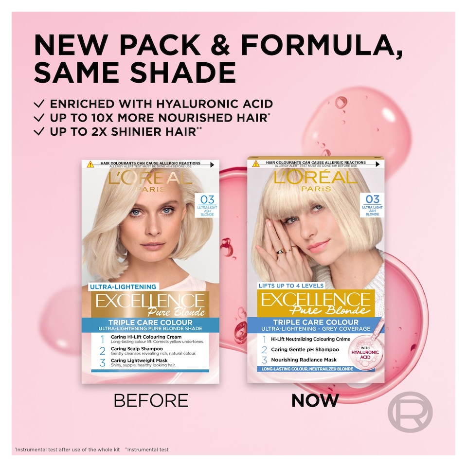 image 1 of L'Oreal Paris Excellence 3 Ultra Light Ash Blonde Permanent Hair Dye
