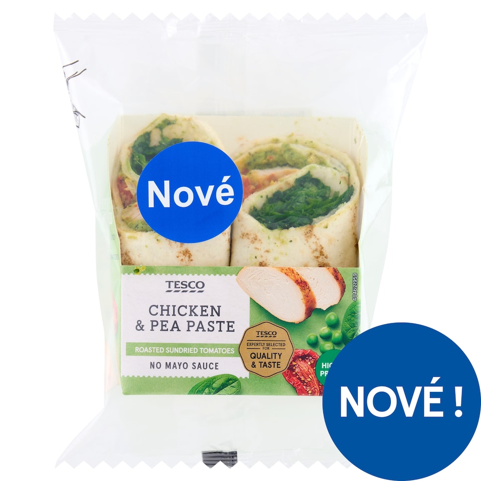 Tesco Pšeničná tortilla s pečeným kuřecím masem 170g