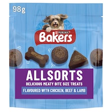 BAKERS Allsorts Chicken; Beef and Lamb Dog Treats 98g